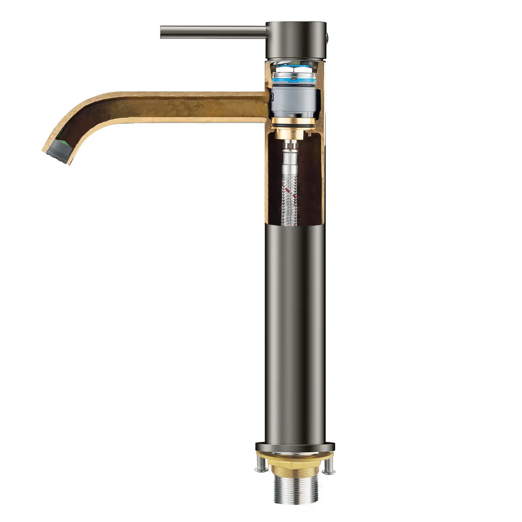 Circular Modern Tall Vessel Sink Faucet AB001004