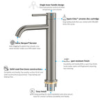Circular Modern Tall Vessel Sink Faucet AB001004