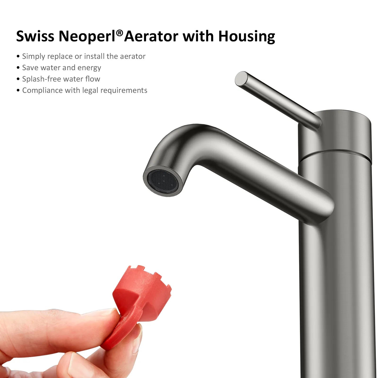 Circular Modern Tall Vessel Sink Faucet AB001004