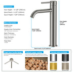 Circular Modern Tall Vessel Sink Faucet AB001004
