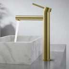 Tall Basin Faucet - Solid Brass Vanity Mixer with Spain ClTEC Cartridge -AB001005