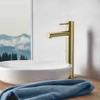 Tall Basin Faucet - Solid Brass Vanity Mixer with Spain ClTEC Cartridge -AB001005