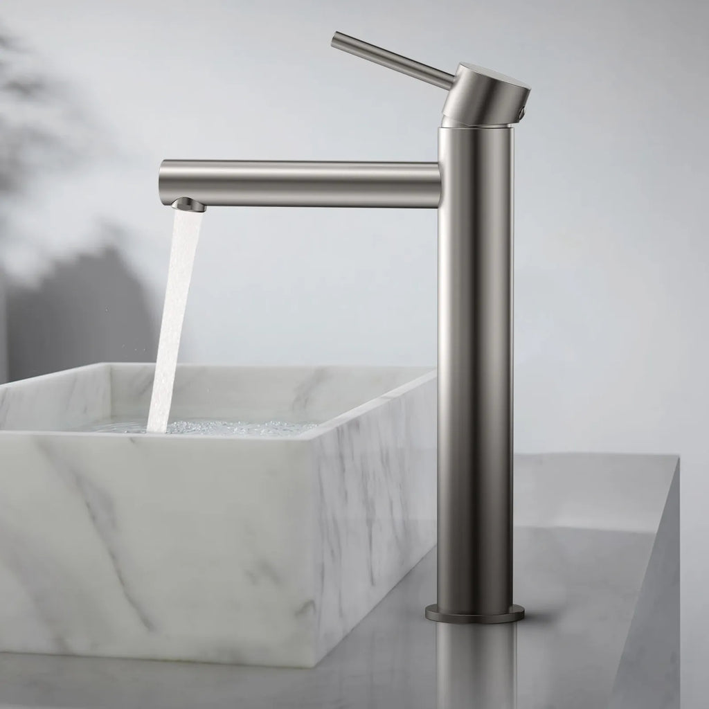Tall Basin Faucet - Solid Brass Vanity Mixer with Spain ClTEC Cartridge -AB001005