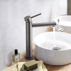 Tall Basin Faucet - Solid Brass Vanity Mixer with Spain ClTEC Cartridge -AB001005
