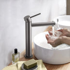 Tall Basin Faucet - Solid Brass Vanity Mixer with Spain ClTEC Cartridge -AB001005