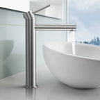 Tall Basin Faucet - Solid Brass Vanity Mixer with Spain ClTEC Cartridge -AB001005