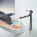 Tall Basin Faucet - Solid Brass Vanity Mixer with Spain ClTEC Cartridge -AB001005