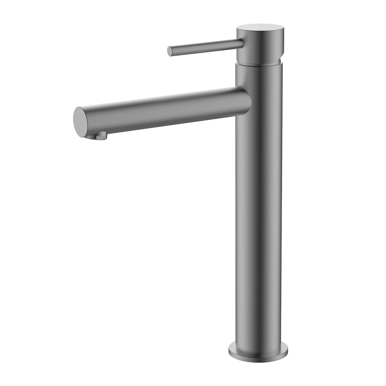 Tall Basin Faucet - Solid Brass Vanity Mixer with Spain ClTEC Cartridge -AB001005 Brushed Gun Metal