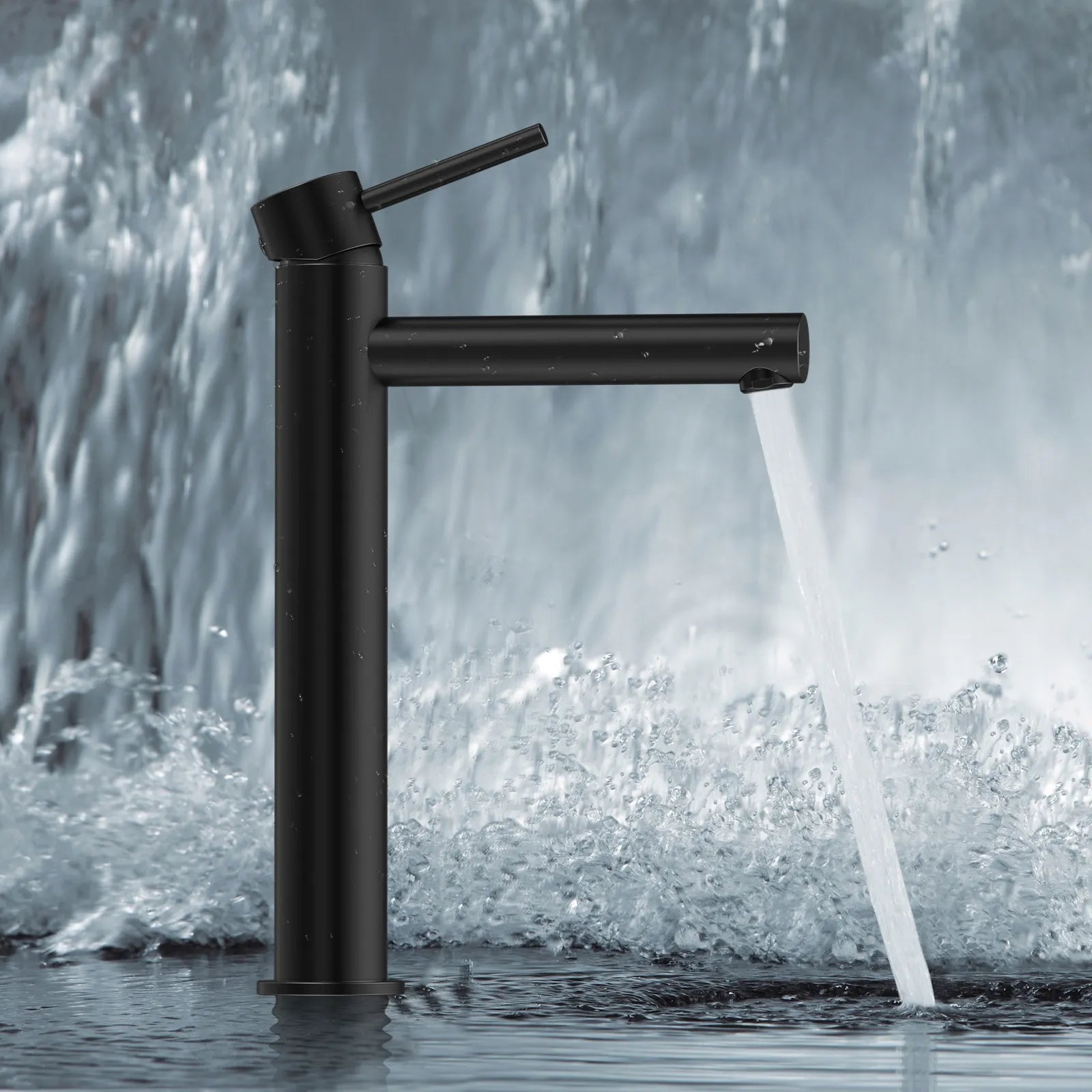 Tall Basin Faucet - Solid Brass Vanity Mixer with Spain ClTEC Cartridge -AB001005