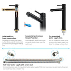 Tall Basin Faucet - Solid Brass Vanity Mixer with Spain ClTEC Cartridge -AB001005