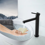 Tall Basin Faucet - Solid Brass Vanity Mixer with Spain ClTEC Cartridge -AB001005