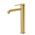 Huron Tall Bathroom Basin Faucet – Solid Brass Vessel Sink Mixer-AB001006 Brushed Gold