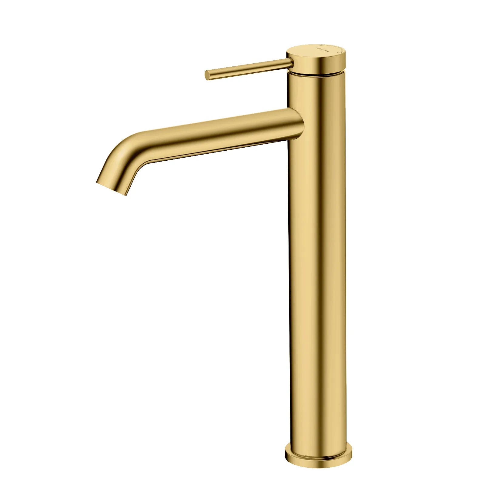 Huron Tall Bathroom Basin Faucet – Solid Brass Vessel Sink Mixer-AB001006 Brushed Gold