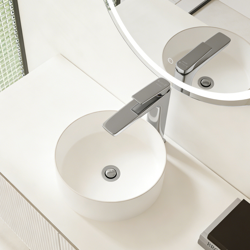 Tall Bathroom Basin Faucet – Single Handle Vessel Faucet – AB001007