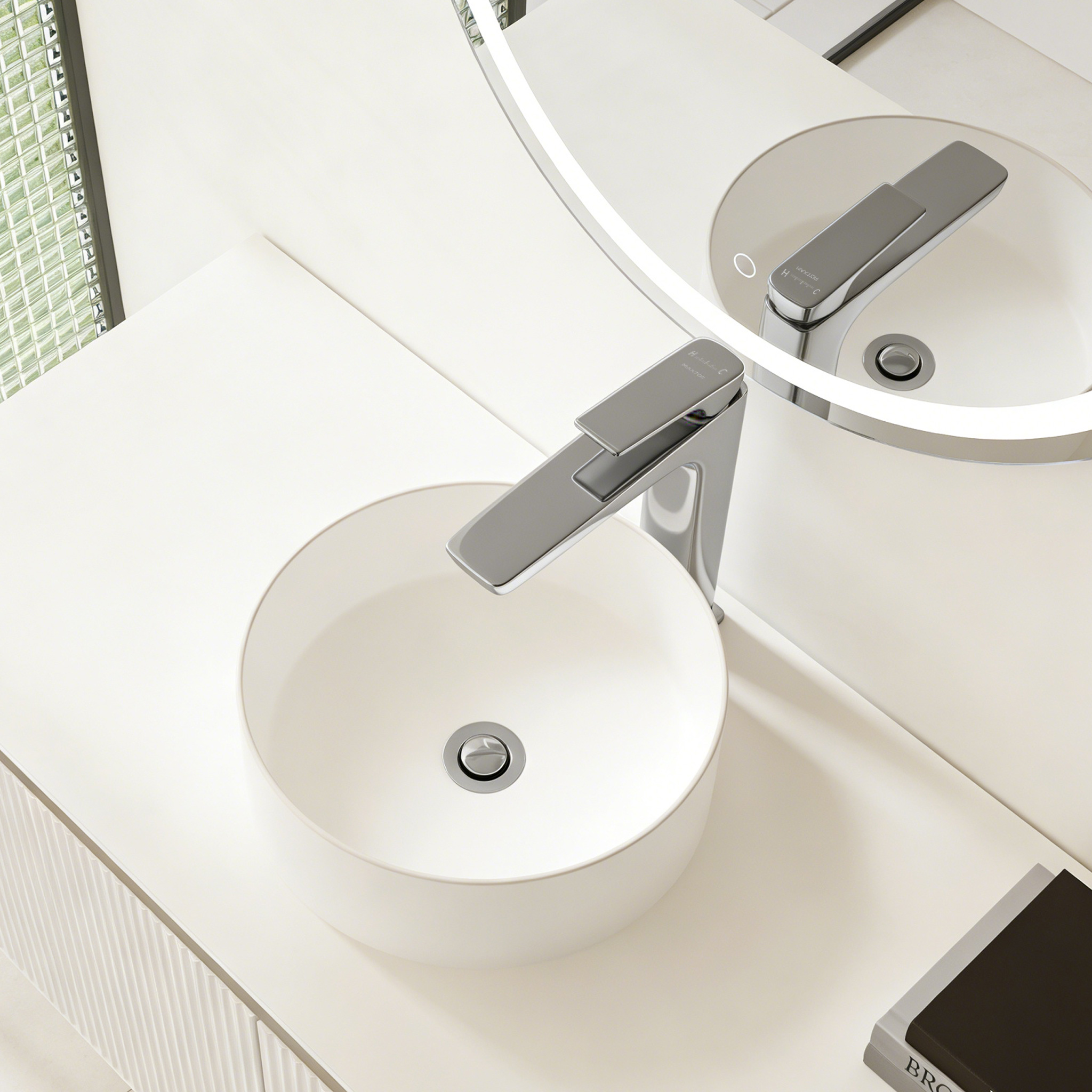 Tall Bathroom Basin Faucet – Single Handle Vessel Faucet – AB001007