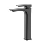 Tall Bathroom Basin Faucet – Single Handle Vessel Faucet – AB001007 Brushed Gun Metal