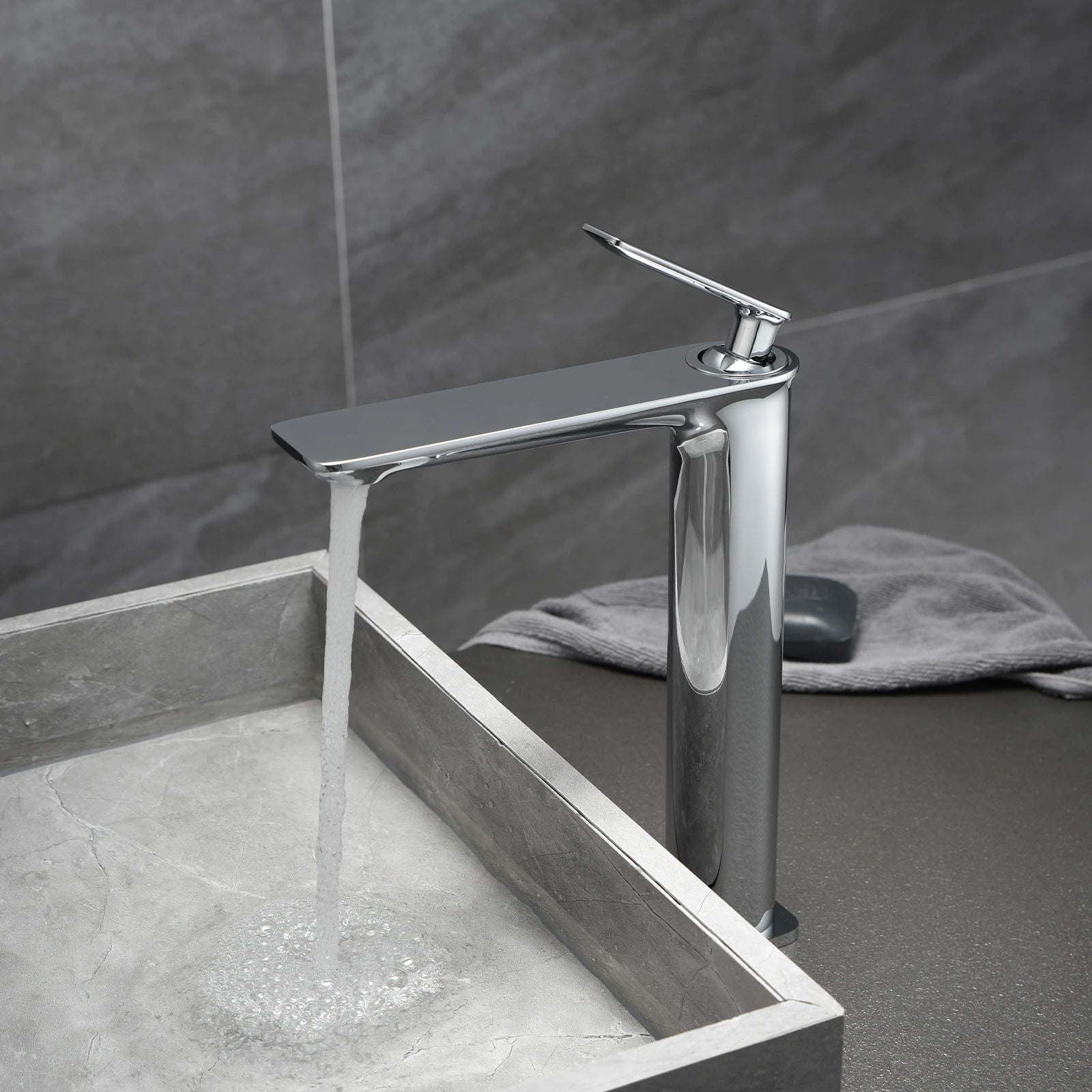 Tall Vessel Bathroom Faucet – Single Handle Basin Mixer – AB001011
