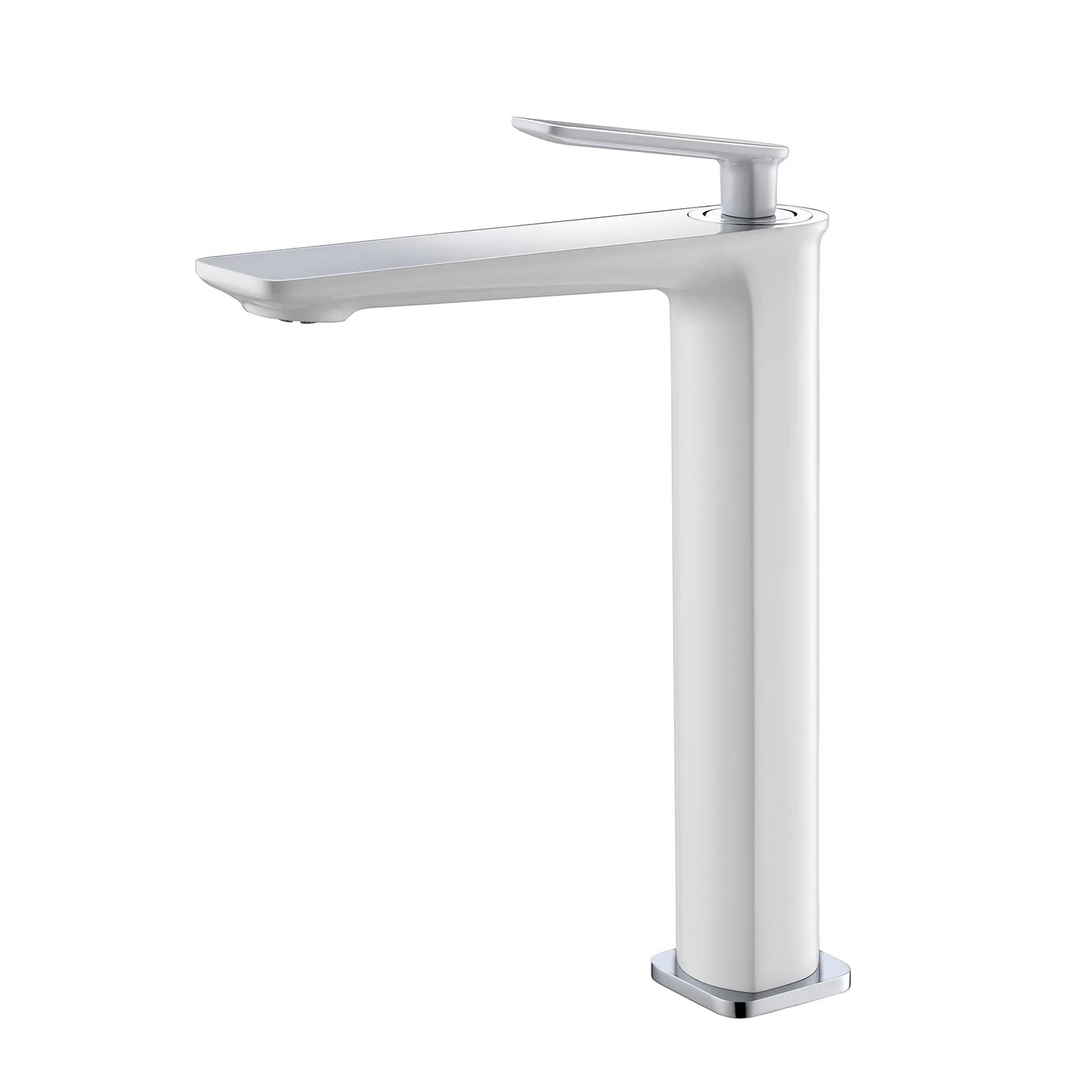 Tall Vessel Bathroom Faucet – Single Handle Basin Mixer – AB001011 Matte White