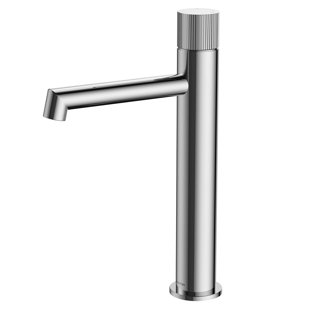 AB001027 Tall Basin Faucet | Solid Brass, Spain CITEC 35mm Cartridge, Swiss Neoperl Aerator Chrome