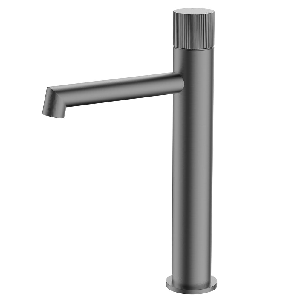 AB001027 Tall Basin Faucet | Solid Brass, Spain CITEC 35mm Cartridge, Swiss Neoperl Aerator Brushed Gun Metal