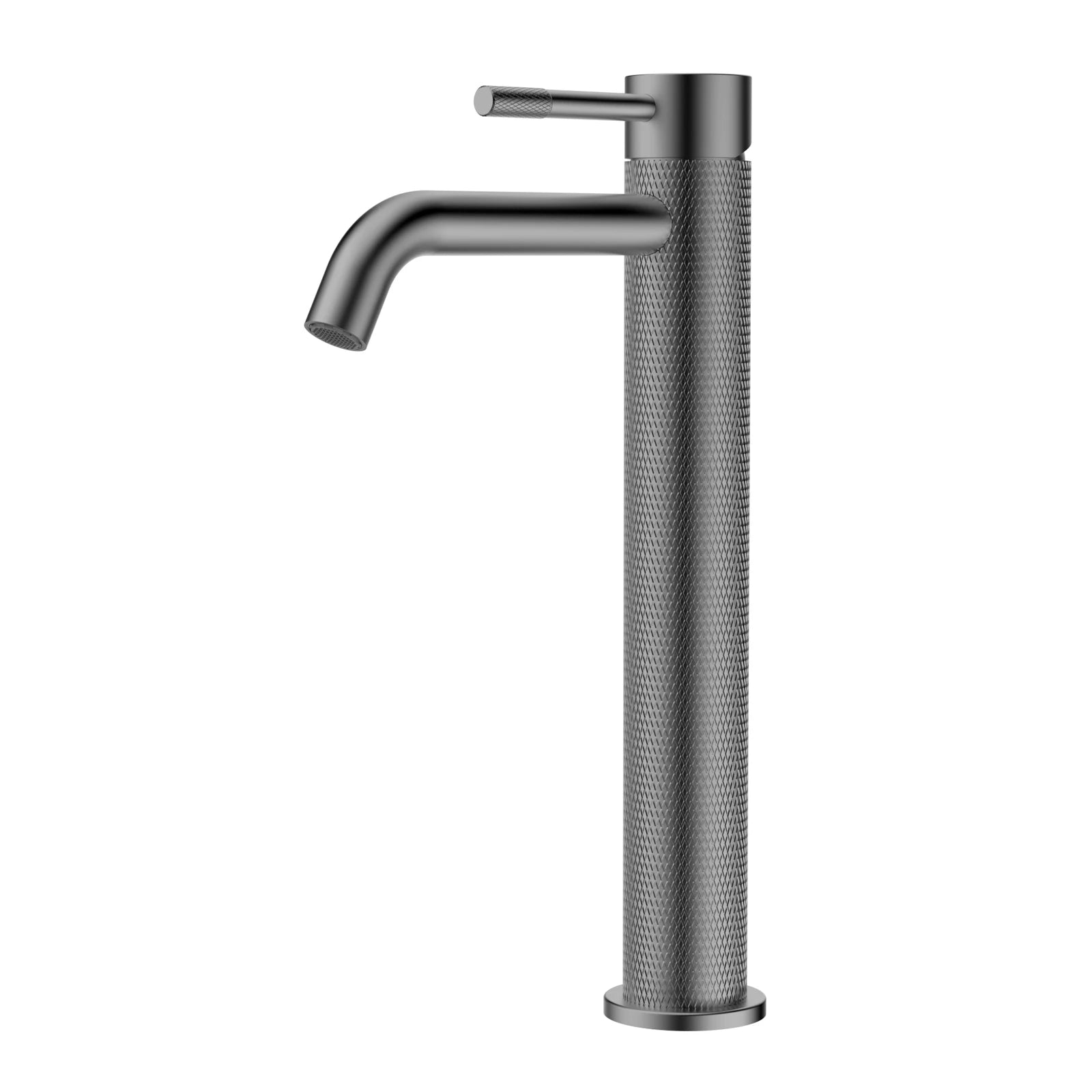 MAXTOR Tall Bathroom Vanity Basin Faucet – Knurled Single Hand Mixer Tap-AB001033 Brushed Gun Metal