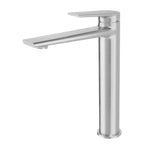 MAXTOR Tall Bathroom Vanity Basin Faucet – Single Handle Solid Brass Vessel Mixer-AB001064 Brushed Nickel
