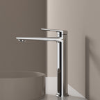 MAXTOR Tall Bathroom Vanity Basin Faucet – Single Handle Solid Brass Vessel Mixer-AB001064