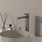 MAXTOR Tall Bathroom Vanity Basin Faucet – Single Handle Solid Brass Vessel Mixer-AB001064