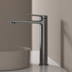 MAXTOR Tall Bathroom Vanity Basin Faucet – Single Handle Solid Brass Vessel Mixer-AB001064