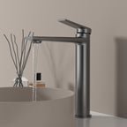 MAXTOR Tall Bathroom Vanity Basin Faucet – Single Handle Solid Brass Vessel Mixer-AB001064