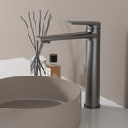 MAXTOR Tall Bathroom Vanity Basin Faucet – Single Handle Solid Brass Vessel Mixer-AB001064