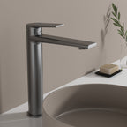 MAXTOR Tall Bathroom Vanity Basin Faucet – Single Handle Solid Brass Vessel Mixer-AB001064