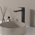 MAXTOR Tall Bathroom Vanity Basin Faucet – Single Handle Solid Brass Vessel Mixer-AB001064