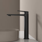 MAXTOR Tall Bathroom Vanity Basin Faucet – Single Handle Solid Brass Vessel Mixer-AB001064