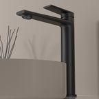 MAXTOR Tall Bathroom Vanity Basin Faucet – Single Handle Solid Brass Vessel Mixer-AB001064