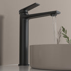 MAXTOR Tall Bathroom Vanity Basin Faucet – Single Handle Solid Brass Vessel Mixer-AB001064