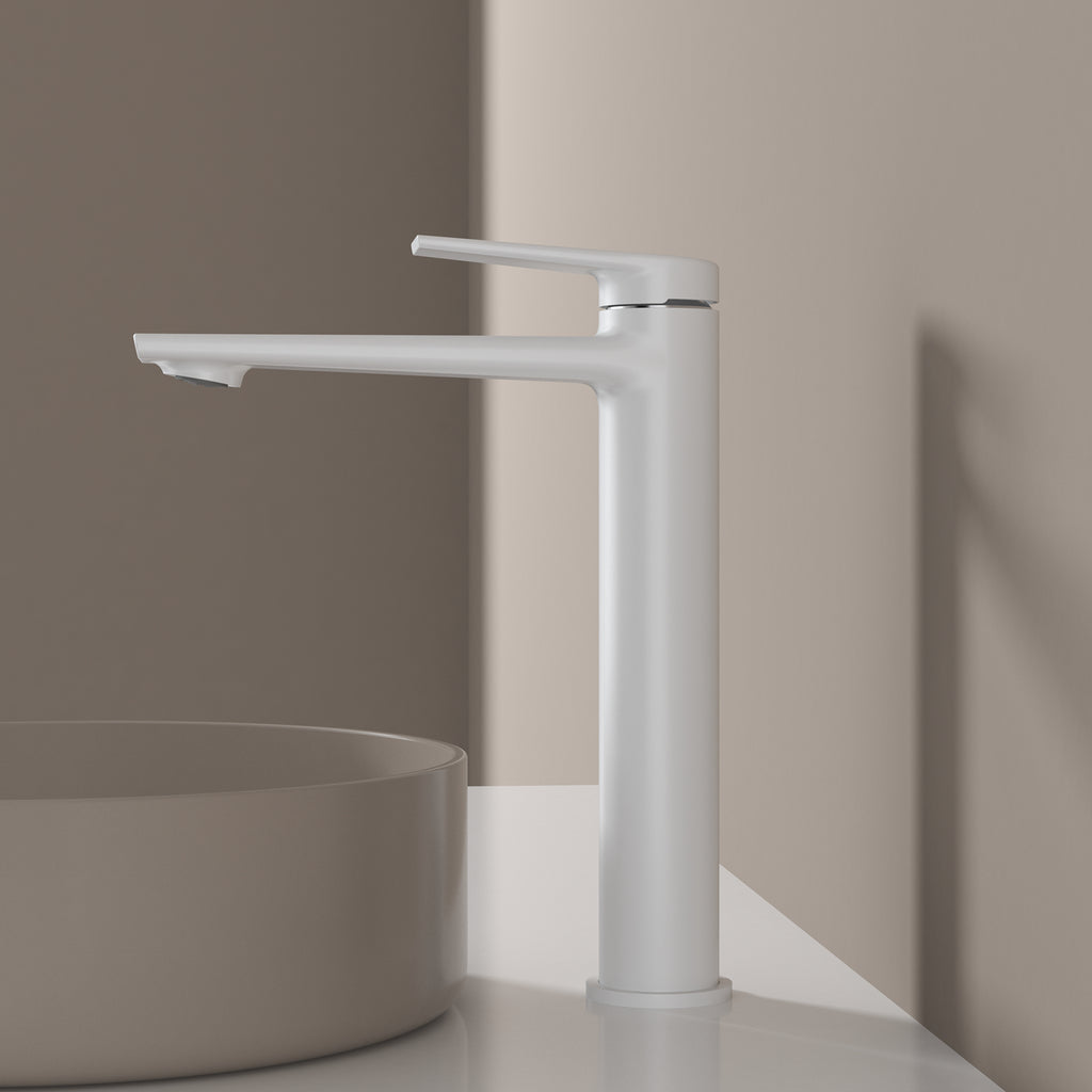 MAXTOR Tall Bathroom Vanity Basin Faucet – Single Handle Solid Brass Vessel Mixer-AB001064