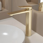 MAXTOR Tall Bathroom Vanity Basin Faucet – Single Handle Vessel Sink Mixer-AB001065