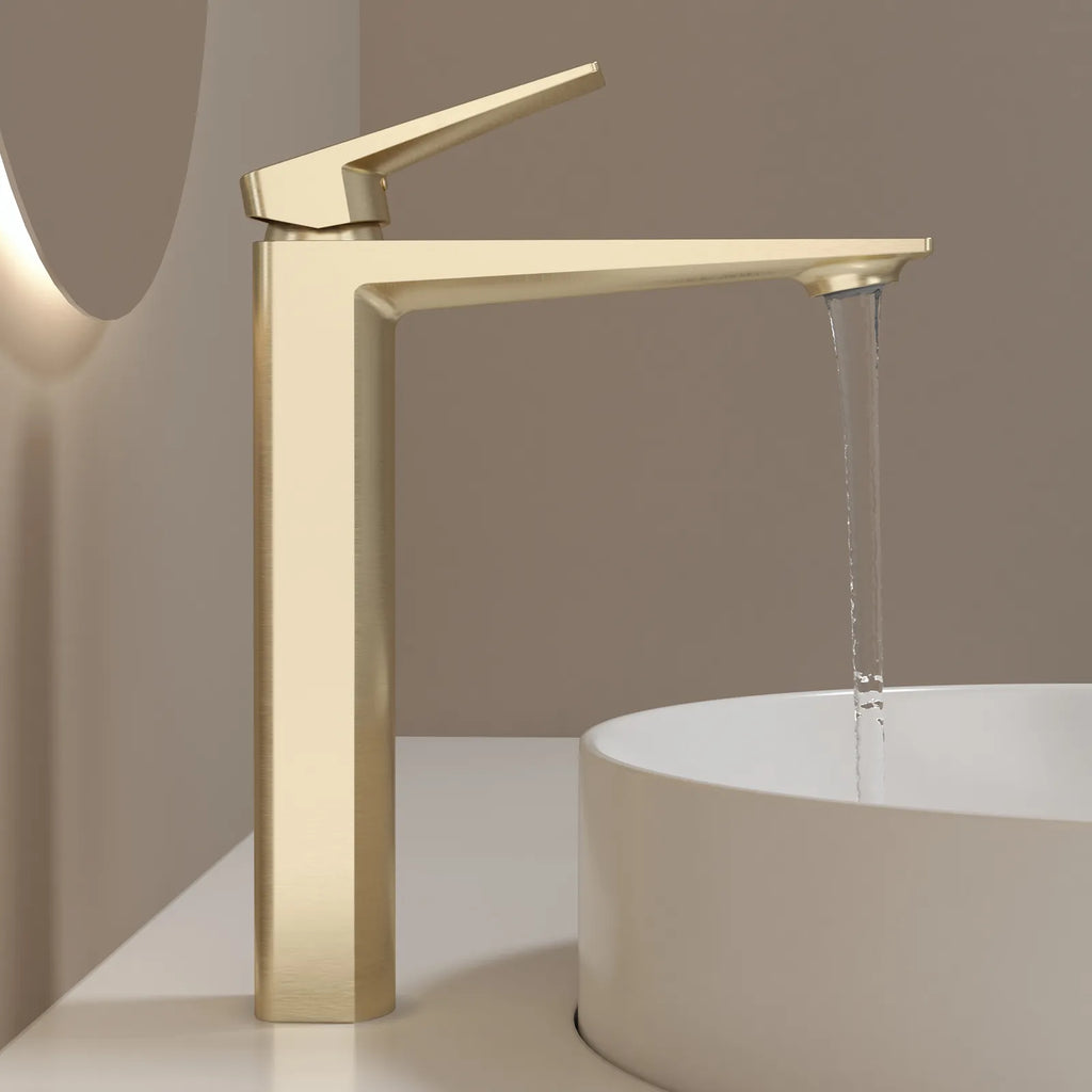 MAXTOR Tall Bathroom Vanity Basin Faucet – Single Handle Vessel Sink Mixer-AB001065