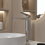 MAXTOR Tall Bathroom Vanity Basin Faucet – Single Handle Vessel Sink Mixer-AB001065
