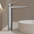 MAXTOR Tall Bathroom Vanity Basin Faucet – Single Handle Vessel Sink Mixer-AB001065