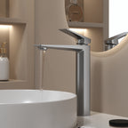 MAXTOR Tall Bathroom Vanity Basin Faucet – Single Handle Vessel Sink Mixer-AB001065