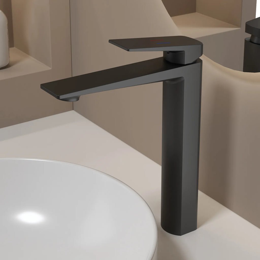 MAXTOR Tall Bathroom Vanity Basin Faucet – Single Handle Vessel Sink Mixer-AB001065