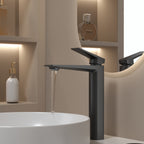 MAXTOR Tall Bathroom Vanity Basin Faucet – Single Handle Vessel Sink Mixer-AB001065