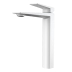 MAXTOR Tall Bathroom Vanity Basin Faucet – Single Handle Vessel Sink Mixer-AB001065 Matte White