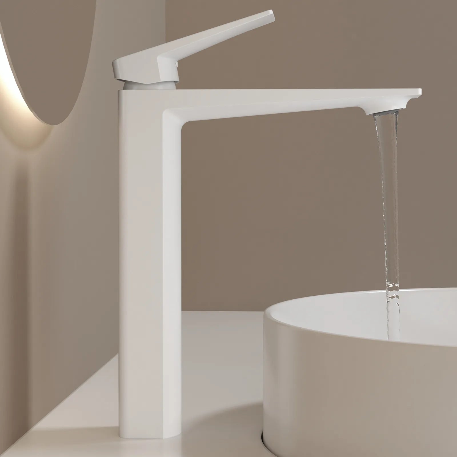 MAXTOR Tall Bathroom Vanity Basin Faucet – Single Handle Vessel Sink Mixer-AB001065