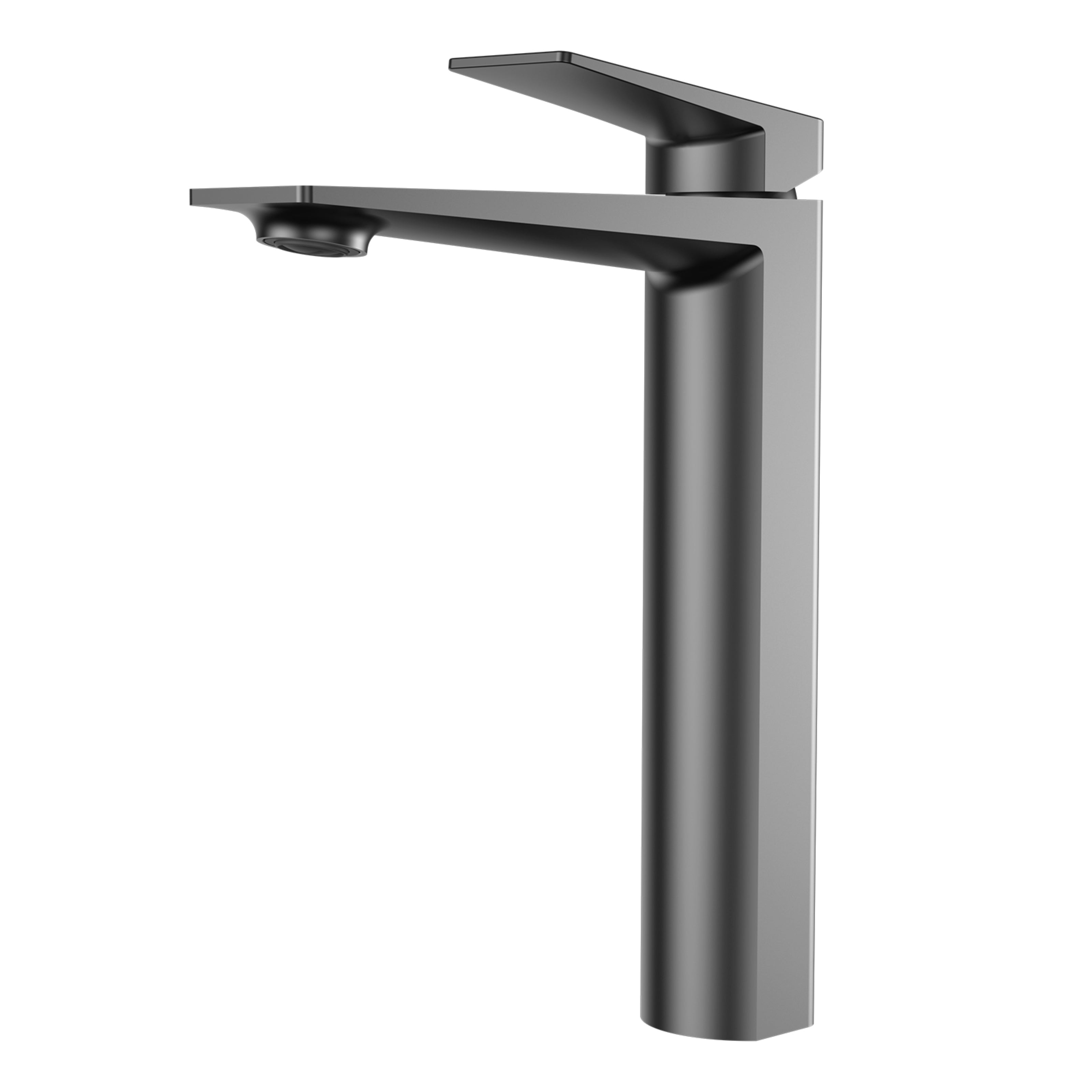 MAXTOR Tall Bathroom Vanity Basin Faucet – Single Handle Vessel Sink Mixer-AB001065 Brushed Gun Metal