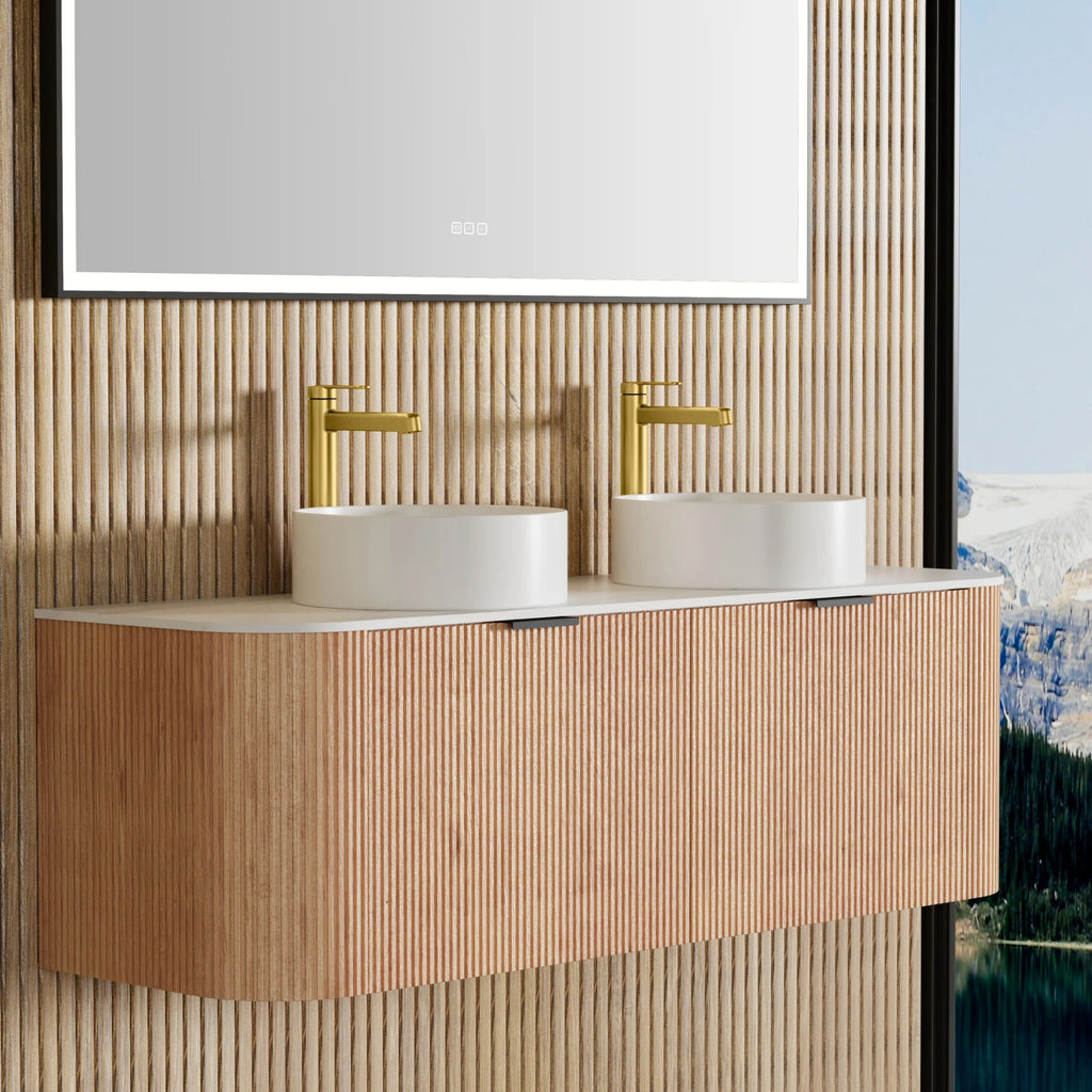 MAXTOR Tall Bathroom Vanity Basin Faucet - Bathroom Sink Faucet – Loop Handle Single Hole Mixer – AB001069