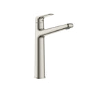 Kris Bathroom Faucet – Brass Basin Mixer with Citec Cartridge & Neoperl Aerator AB001070 Brushed Nickel