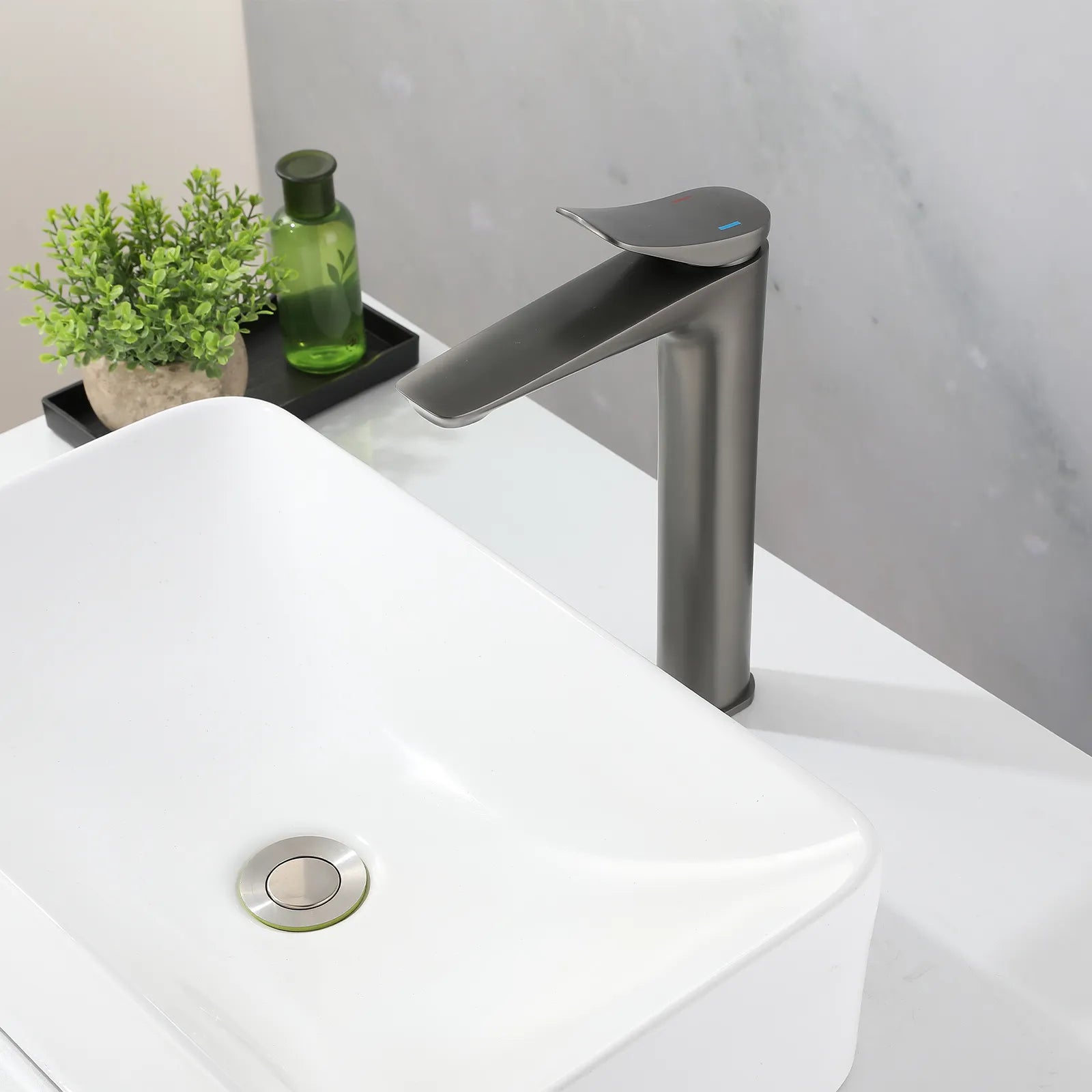 High Basin Faucet for Vessel Sink – Single Handle Tall Basin Mixer – AB001076